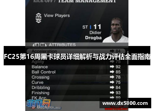 FC25第16周黑卡球员详细解析与战力评估全面指南